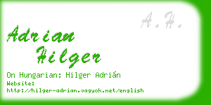 adrian hilger business card