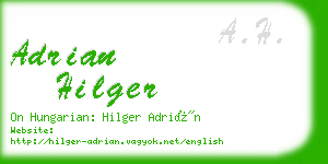 adrian hilger business card
